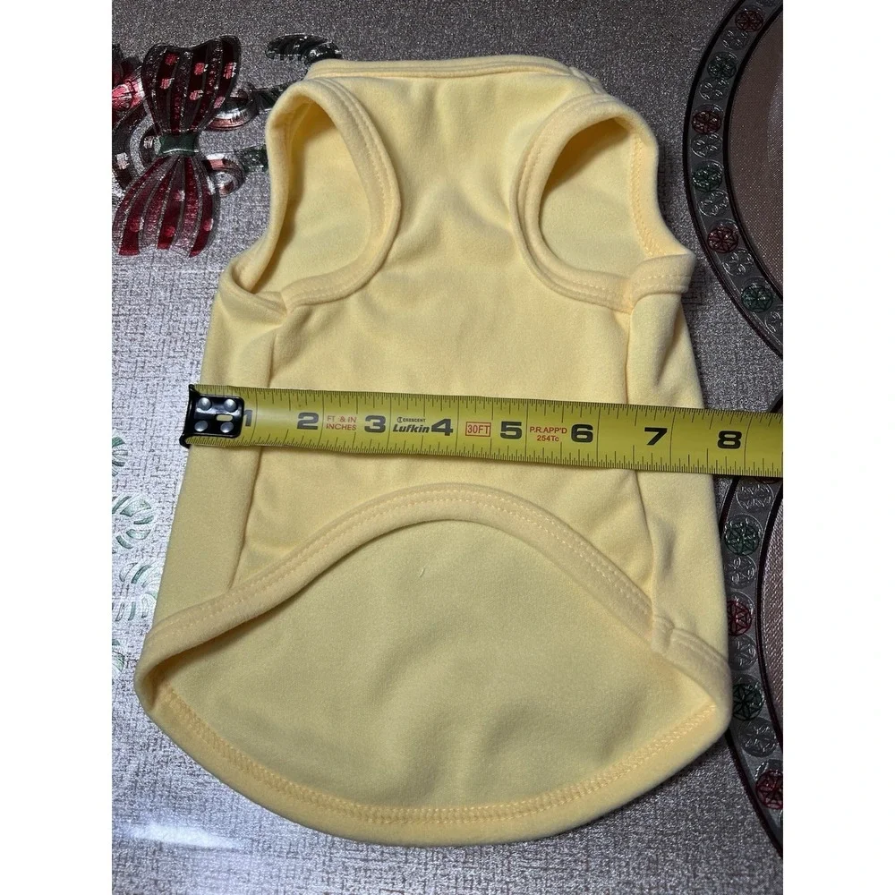 Jose‎ Fashion Yellow Fleece Shirt Dog Puppy  Size Medium
